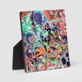 Kleurrijke moderne Abstracte Fluid Art Fotoplaat (Voorkant)