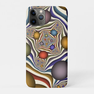 Kleurrijke moderne abstracte fractale kunst die vl iPhone 11 pro hoesje