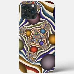 Kleurrijke moderne abstracte fractale kunst die vl iPhone 13 pro max hoesje