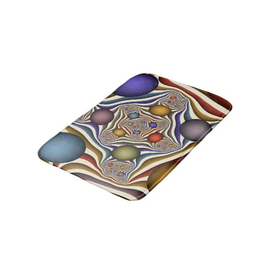 Kleurrijke, moderne Abstracte fractale kunst omhoo Badmat (Gekanteld)