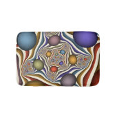 Kleurrijke, moderne Abstracte fractale kunst omhoo Badmat (Voorkant)