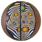 Kleurrijke, moderne Abstracte fractale kunst omhoo Basketbal (Verticaal)