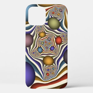 Kleurrijke, moderne Abstracte fractale kunst omhoo iPhone 12 Pro Hoesje