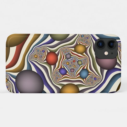Kleurrijke, moderne Abstracte fractale kunst omhoo Case-Mate iPhone Case (Achterkant (horizontaal))