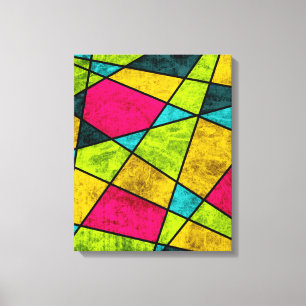 Kleurrijke moderne abstracte geometrische vormen N Canvas Afdruk