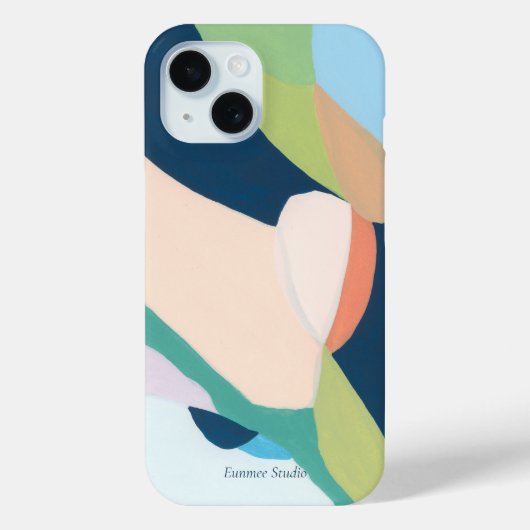Kleurrijke Moderne Abstracte Kunst Aangepaste Naam Case-Mate iPhone Case (Achterkant)