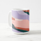 Kleurrijke moderne abstracte kunst aangepaste naam koffiemok (Voorkant links)