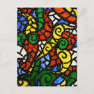 Kleurrijke moderne Abstracte kunst Briefkaart