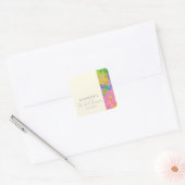 Kleurrijke Moderne Abstracte Kunst Bruidsdouche Aa Vierkante Sticker (Envelop)