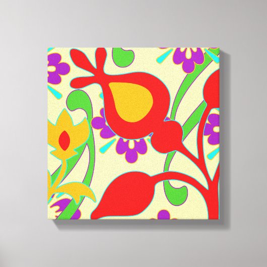 Kleurrijke moderne Abstracte kunst Canvas Afdruk (Voorkant)
