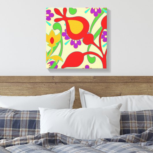 Kleurrijke moderne Abstracte kunst Canvas Afdruk (Insitu (Slaapkamer))