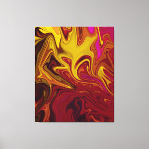 Kleurrijke Moderne Abstracte Kunst pastel olieve Canvas Afdruk