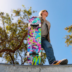 Kleurrijke moderne abstracte kunst skateboard