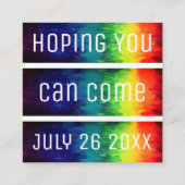 Kleurrijke moderne abstracte regenboog RSVP-enclos Informatiekaartje (Achterkant)