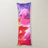 Kleurrijke moderne Abstracte verf Lichaamskussen (Achterkant (Verticaal))