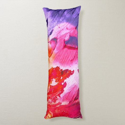 Kleurrijke moderne Abstracte verf Lichaamskussen (Achterkant (Verticaal))