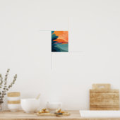 Kleurrijke moderne Abstracte zonsondergang over he Poster (Keuken)
