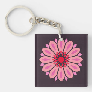 KLEURRIJKE MODERNE BLOEM CADOCHTER ZUSTER MOM SLEUTELHANGER