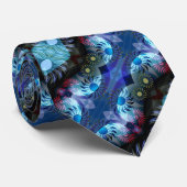 Kleurrijke moderne bloemige Abstracte zijdevulling Stropdas (Opgerold)