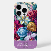 Kleurrijke moderne bloemindeling Case-Mate iPhone case (Achterkant)