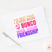 Kleurrijke Moderne Dice Bunco Vierkante Sticker (Envelop)