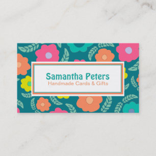 Kleurrijke moderne Floral Visitekaartje
