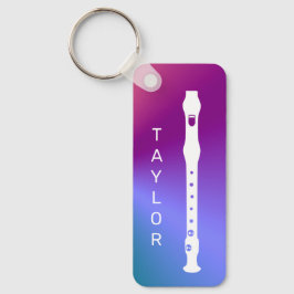 Kleurrijke Moderne Fluit Minimal Fluitist Geperson Sleutelhanger