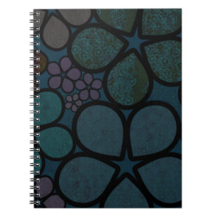 Kleurrijke, Moderne Geblomde Notebook met Textuur Notitieboek