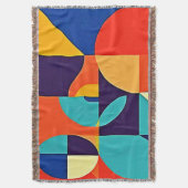 Kleurrijke moderne geometrie deken (Voorkant Verticaal)