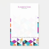 Kleurrijke moderne geometrische Abstracte driehoek Post-it® Notes (Voorkant)