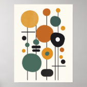Kleurrijke Moderne Geometrische Abstracte Kunst Poster (Voorkant)