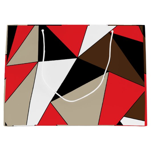 Kleurrijke moderne geometrische vormen groot cadeauzakje (Voorkant)