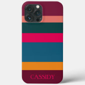 Kleurrijke moderne gestreepte Case-Mate iPhone case (Achterkant)