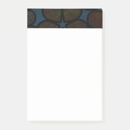 Kleurrijke Moderne Gestructureerde Bloemige Post-I Post-it® Notes (Voorkant)