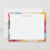 Kleurrijke moderne heldere Abstracte rand Notitiekaartje (Voorkant)