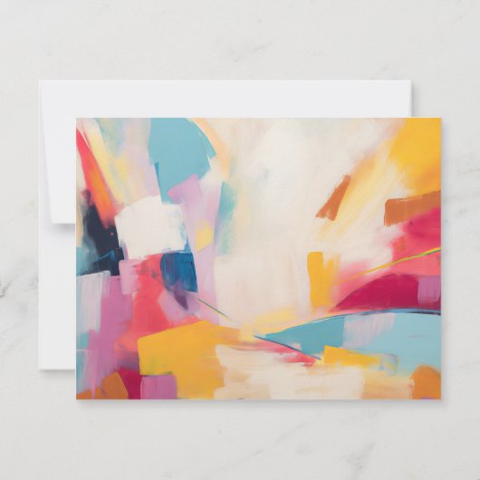 Kleurrijke moderne heldere Abstracte rand Notitiekaartje (Achterkant)