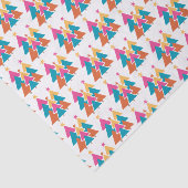 Kleurrijke moderne kerstbomen tissuepapier (Detail)