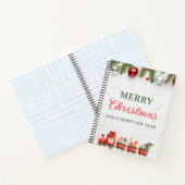 Kleurrijke Moderne Kerstdag 8.5"x 11"Spiraal Notitieboek (Binnen)