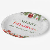 Kleurrijke Moderne Kerstdag 9"Rond Document Bord (Gekanteld)