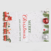 Kleurrijke Moderne Kerstdag Custom Best Golfhanddoek (Horizontaal)