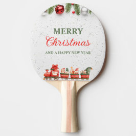 Kleurrijke Moderne Kerstdag Ping pong peddels Tafeltennisbatje