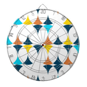 Kleurrijke, moderne, koele, trendmatige geometrisc dartbord