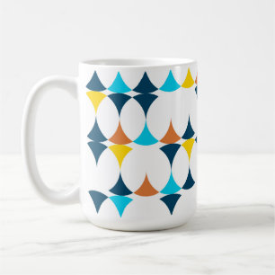 Kleurrijke, moderne, koele, trendmatige geometrisc koffiemok