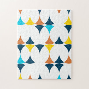 Kleurrijke, moderne, koele, trendmatige geometrisc legpuzzel
