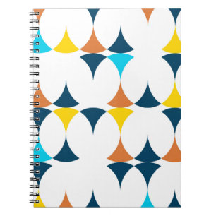 Kleurrijke, moderne, koele, trendmatige geometrisc notitieboek