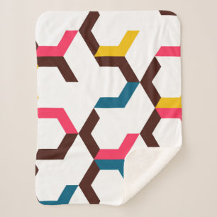 Kleurrijke, moderne, koele trendy chevron arrow vo sherpa deken