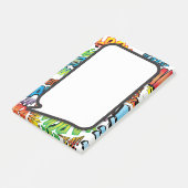 Kleurrijke Moderne Leuke Comic Book Speech Bubble Post-it® Notes (Schuin)