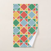 Kleurrijke moderne mideeuw l Multi kleuren Groen Bad Handdoek (Handdoek)