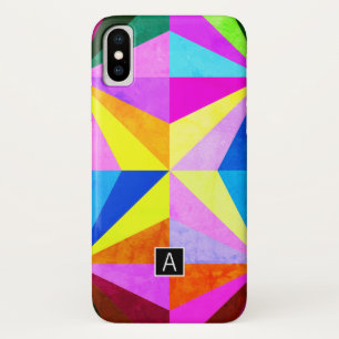 Kleurrijke moderne multi-gekleurde geometrische    iPhone x hoesje