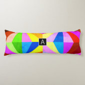 Kleurrijke moderne multi-gekleurde geometrische | lichaamskussen (Voorkant)